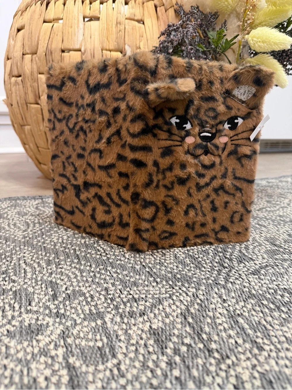 New Leopard Animal Print Plush Journal Faux Fur Journal Cat/Leopard